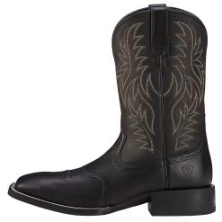 Ariat Sport Square Toe Mens Western Boot Black -Horse Care 10016292 c1105 alt1 pmmzo7e18aux0enh