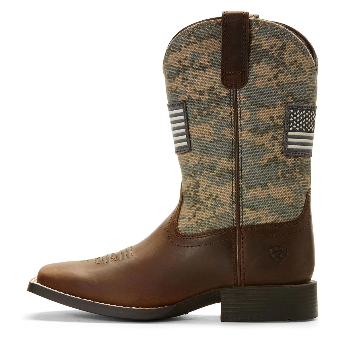 Ariat Patriot Distressed Brown Youth Western Boot 4 Ariat Patriot Distressed Brown Youth Western Boot - Image 2