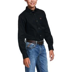 Ariat Solid Twill Boys Western Shirt