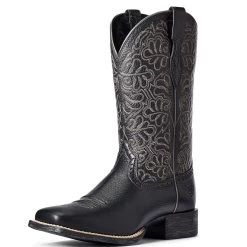 Ariat Round Up Black Deertan Remuda Ladies Western Boots