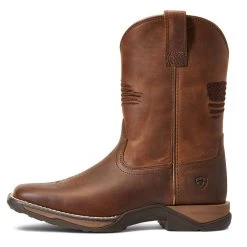 Ariat Anthem Patriot Youth Western Boot- Distressed Brown -Horse Care 10040366 c1144 alt2 veuedzxv2la8xpqu