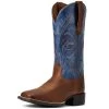 Ariat Round Up Stretchfit Ladies Western Boot- Metallic Navy