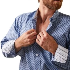 Ariat Atlas Classic Fit Mens Western Shirt -Horse Care 10043807 c1106 alt3 jl9keg22smwkw7vg