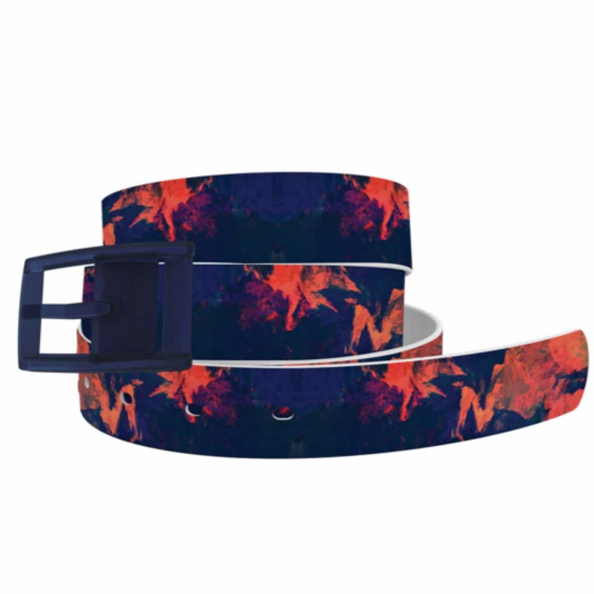 C4 Red Watercolor Ladies Belt With Navy Buckle 3 C4 Red Watercolor Ladies Belt With Navy Buckle