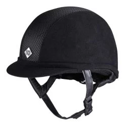 Charles Owen AYR8 Plus Helmet In Black Microsuede