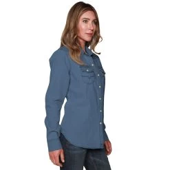 Kimes Ranch Kimes Kaycee Denim Ladies Western Shirt -Horse Care 110423kr c1131 alt2 dix53ubeyzrspy5n