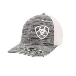 Ariat Heather Grey With White Logo Baseball Cap