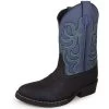 Monterey Black And Blue Kids Western Boot