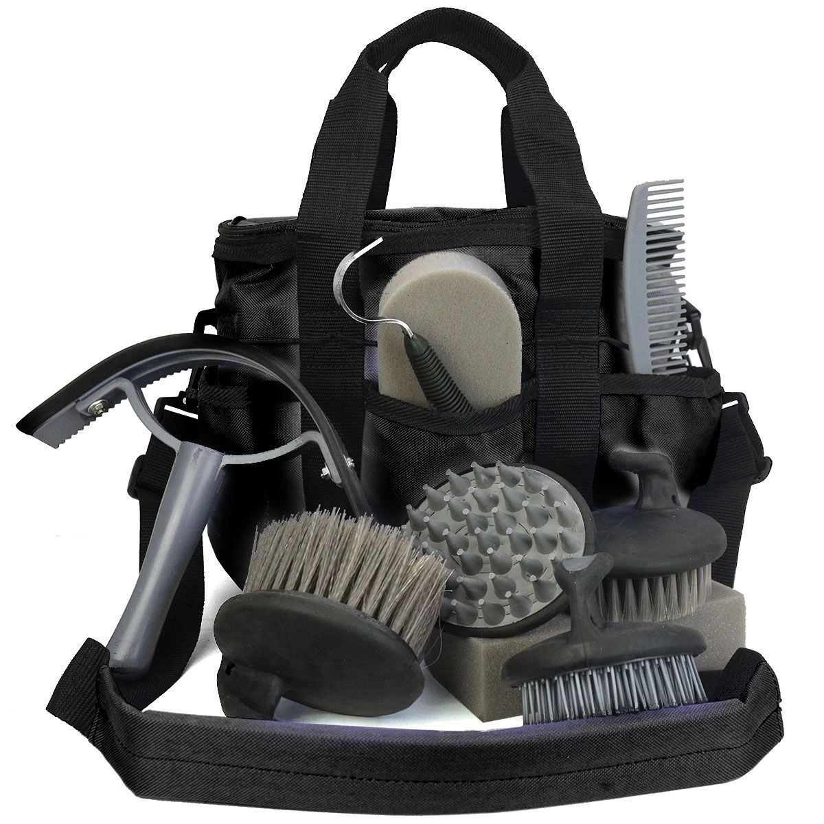 Zipper Lid Grooming Tote Bag With 10 Pc Tool Set 3 Zipper Lid Grooming Tote Bag With 10 Pc Tool Set