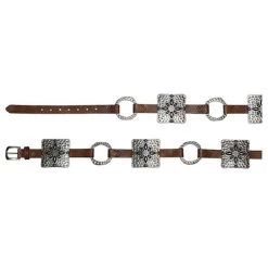 Catchfly Square Concho Leather Ladies Belt