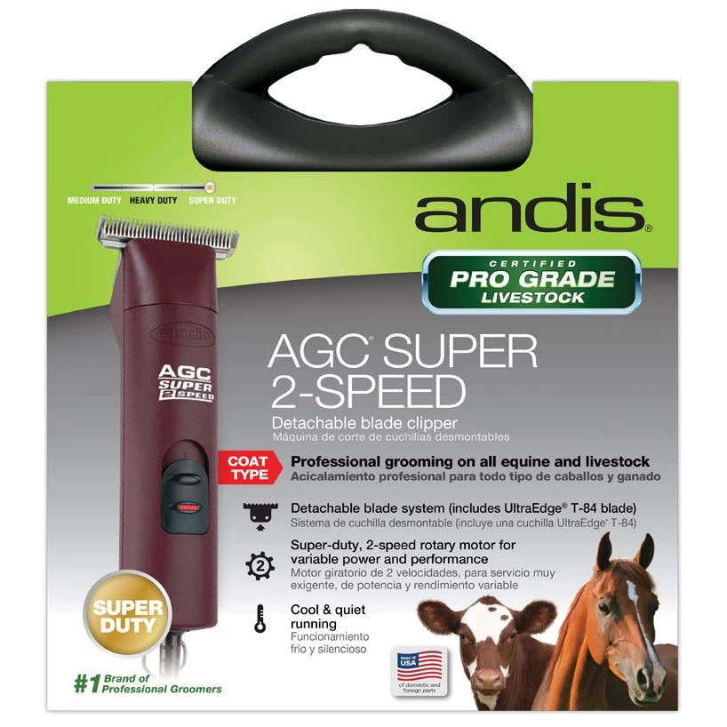 Andis AGC Super 2 Speed Horse Clipper With T-84 Blade 6 Andis AGC Super 2 Speed Horse Clipper With T-84 Blade - Image 4