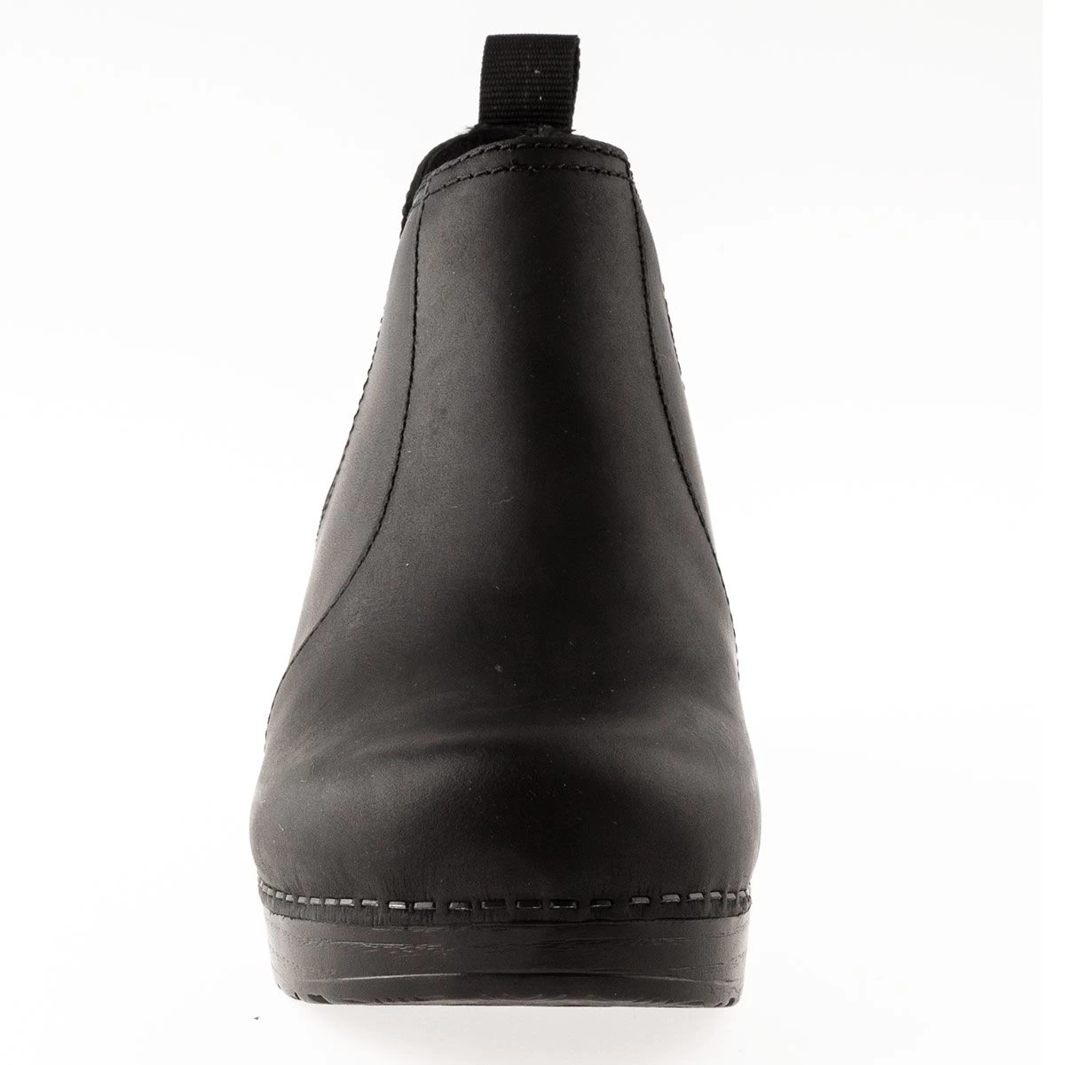 Dansko Frankie Black Oiled Jodpur Style Stapled Ladies Clog 6 Dansko Frankie Black Oiled Jodpur Style Stapled Ladies Clog - Image 4