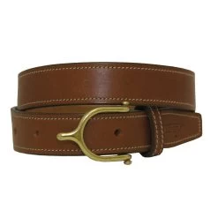 English Spur Buckle 1 Inch Oakbark Unisex Belt