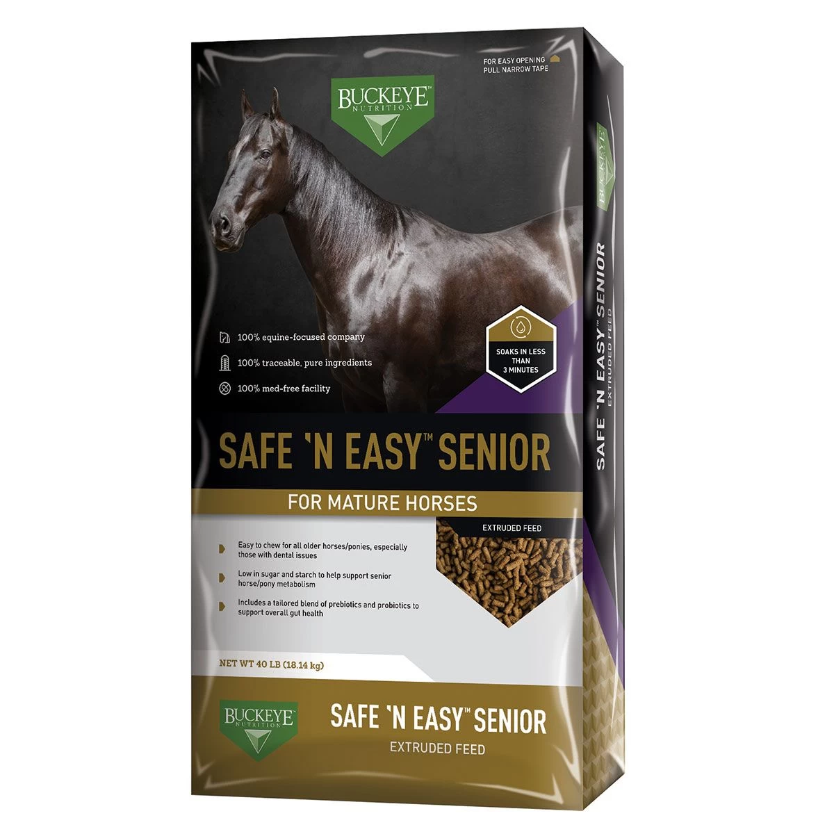 Buckeye Nutrition Safe N Easy Senior Extruded Feed 40 Lb 3 Buckeye Nutrition Safe N Easy Senior Extruded Feed 40 Lb