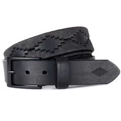 Pampeano Black Bordado Belt