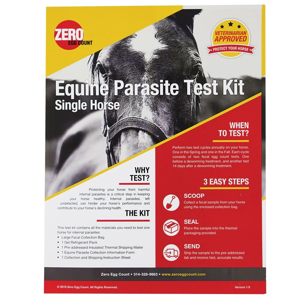Zero Egg Count Equine Fecal Test Kit 3 Zero Egg Count Equine Fecal Test Kit