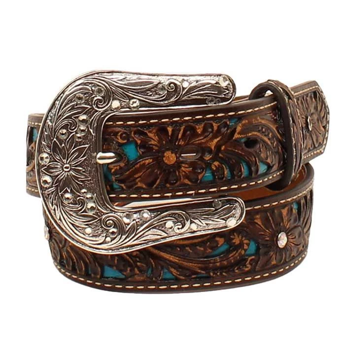Ariat Turquoise Inlay Girls Belt 3 Ariat Turquoise Inlay Girls Belt