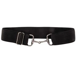 Ellany Black/Silver Snaffle Stirrup Elastic Ladies Belt