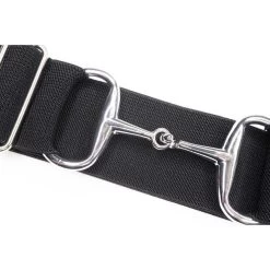Ellany Black Silver Snaffle Elastic Ladies Belt