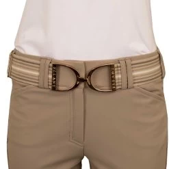 Ellany Bethany Gold Stirrup Elastic Ladies Belt