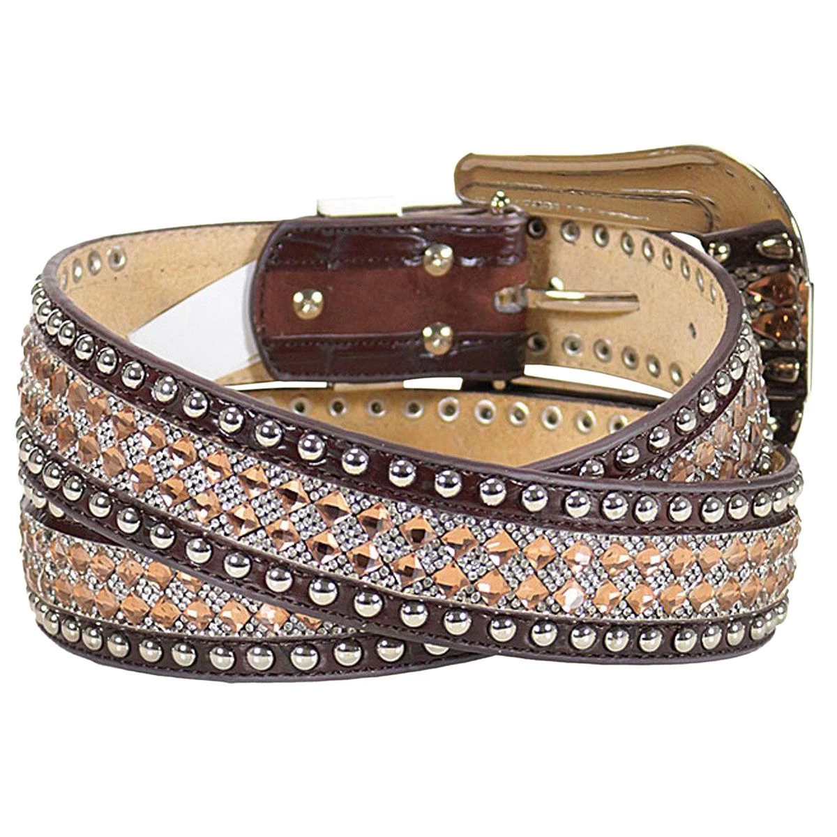 Angel Ranch Gator Topaz Crystal Ladies Belt 3 Angel Ranch Gator Topaz Crystal Ladies Belt