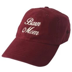 Stirrups Barn Mom Ladies Baseball Cap - Burgundy