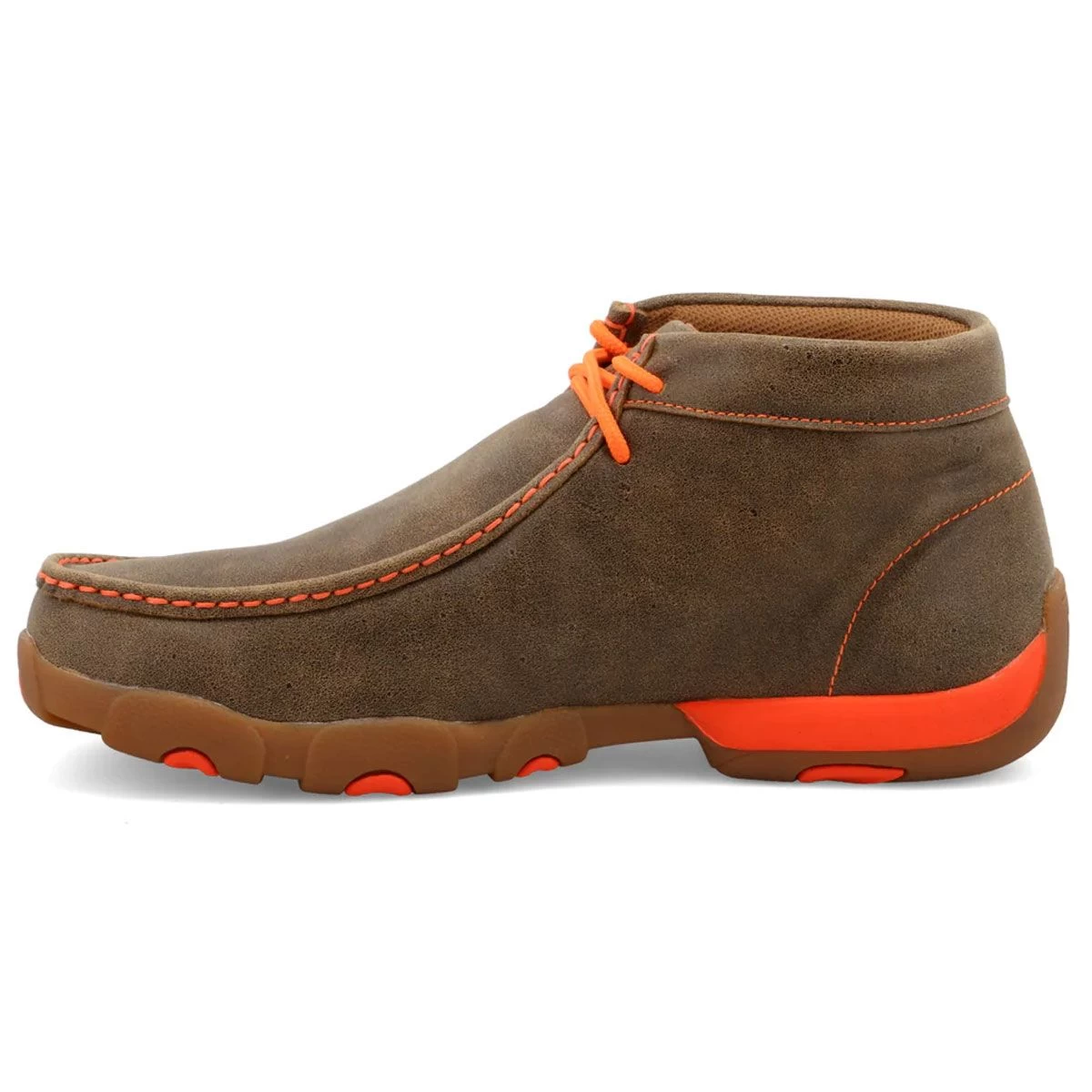 Twisted X Chukka Mens Driving Moc - Bomber Neon Orange 4 Twisted X Chukka Mens Driving Moc - Bomber Neon Orange - Image 2