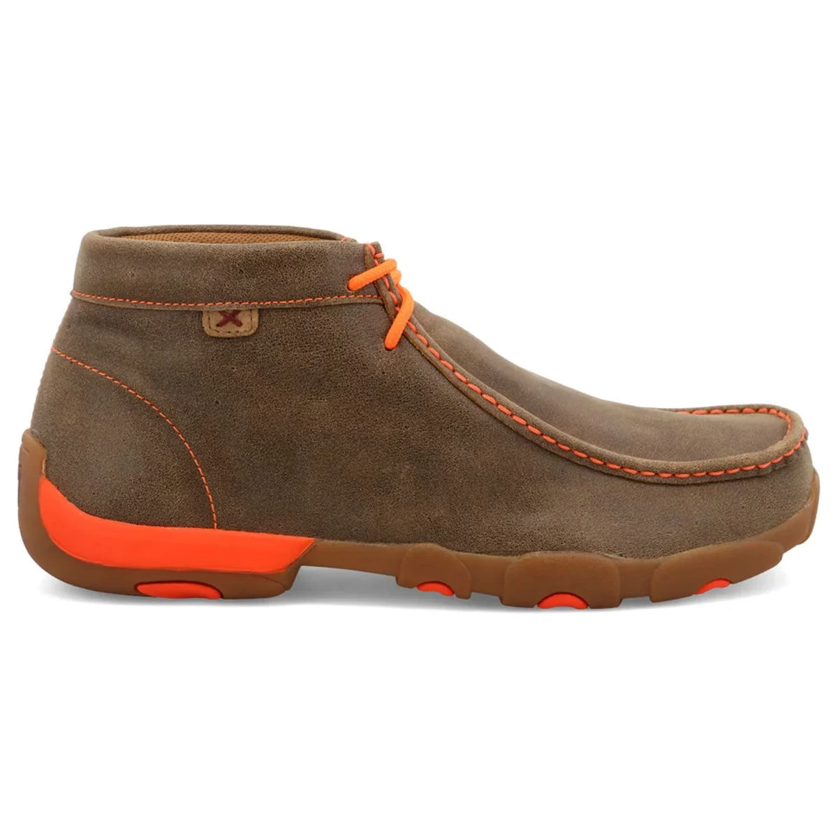 Twisted X Chukka Mens Driving Moc - Bomber Neon Orange 5 Twisted X Chukka Mens Driving Moc - Bomber Neon Orange - Image 3