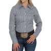 Cinch Pinstripe Ladies Western Shirt -Horse Care msw9164188 c1146