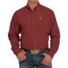 Cinch Red Print Mens Western Shirt