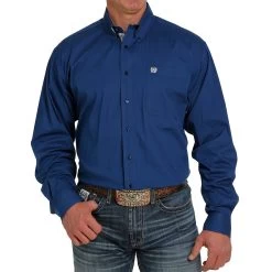 Cinch Blue Mens Western Shirt