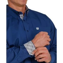 Cinch Blue Mens Western Shirt -Horse Care mtw1105445 c1106 alt2