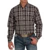 Cinch Autumn Plaid Mens Western Shirt -Horse Care mtw1105452 c1105