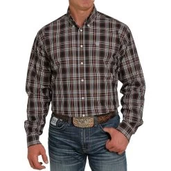 Cinch Autumn Plaid Mens Western Shirt