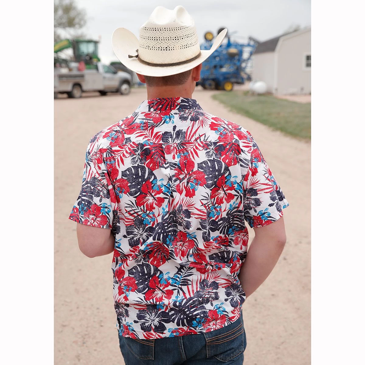 Cinch Patriotic Hawaiian Short Sleeve Button Down Mens Shirt 5 Cinch Patriotic Hawaiian Short Sleeve Button Down Mens Shirt - Image 3