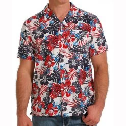 Cinch Patriotic Hawaiian Short Sleeve Button Down Mens Shirt 11 Cinch Patriotic Hawaiian Short Sleeve Button Down Mens Shirt -Horse Care mtw1401031 c1172 alt4 7mxlungpdl5bkblk