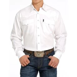 Cinch Herringbone Snap Mens Western Shirt