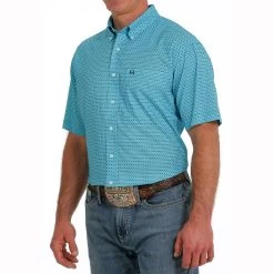 Cinch ArenaFlex Short Sleeve Mens Western Shirt -Horse Care mtw1704123 c1179 alt2 ydbvmmwm6iz8vrla