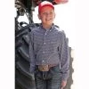 Cinch Navy Check Boys Western Shirt -Horse Care mtw7060319 c1146 rtgyooedbiommvoo