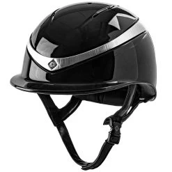 Charles Owen Halo MIPS - Black Gloss With Platinum Ring