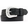 Nocona Western Tooled Tabs Black Mens Belt