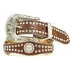 Nocona Girls Western Belt With Rhinestone Conchos