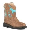 Roper Horse Flowers Girls Light-Up Western Boot