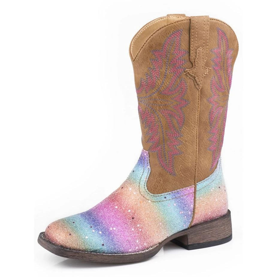 Roper Glitter Rainblow Girls Western Boot 3 Roper Glitter Rainblow Girls Western Boot