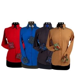 Nyomi Double Collar Technical Ladies Western Show Shirt
