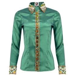 Kendall Teal Tafeta Ladies Western Show Shirt