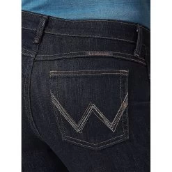 Wrangler Cowgirl Cut Q-Baby Dark Dynasty Ladies Jeans -Horse Care wrq20dd c1131 alt3 9smdiyjpx9cioncu